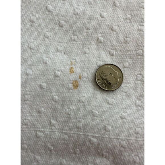 100% Cotton FULL XL White MATELASSE 3 Pc Bed Cover Pink Embroidery Scalloped - Picture 8 of 13